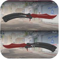 【STEAM】-国服-完美平台-Csgo2-游戏装备交易-蝴蝶刀（★） | 深红之网 (崭新出厂)